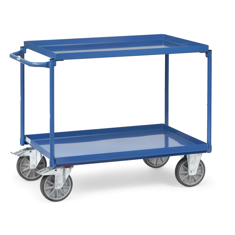 Chariots à 2 plateaux tôlés avec rebord étanches - 4820, 4822