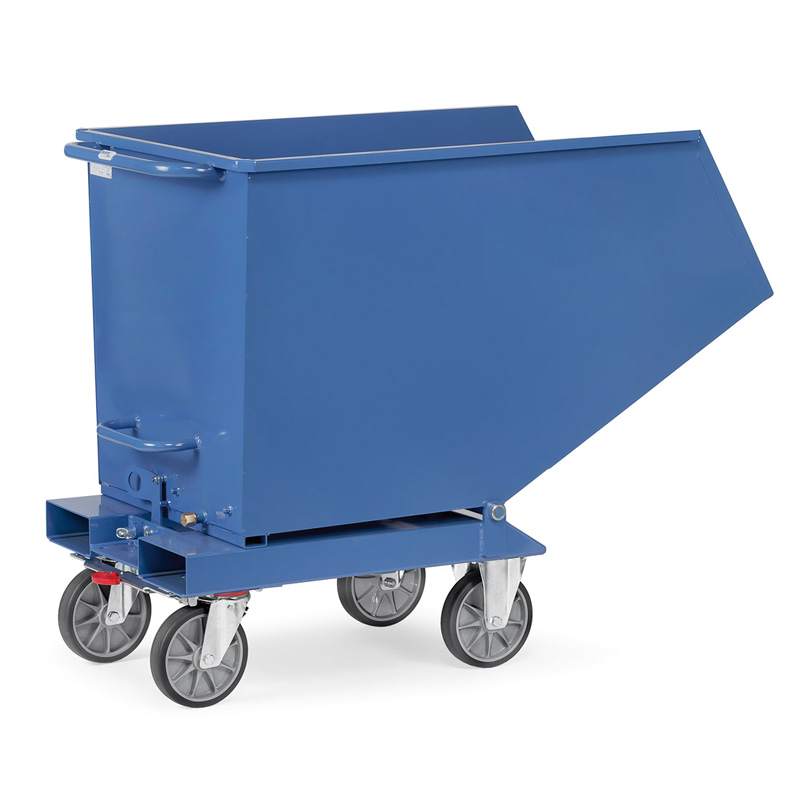 Chariots bennes basculantes, 750 ou 800 kg, 800 litres avec TOTALSTOP - 4702, 4703, 4704, 4702A, 4703A, 4704A