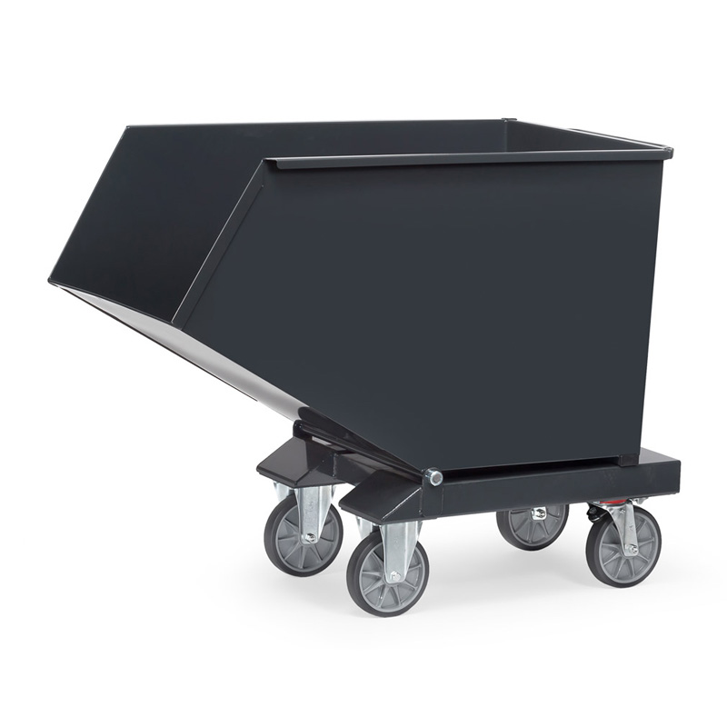 Chariots bennes basculantes, 750 ou 800 kg, 800 litres avec TOTALSTOP gris - 4702/7016, 4702/7016A, 4703/7016, 4703/7016A, 4704/7016, 4704/7016A