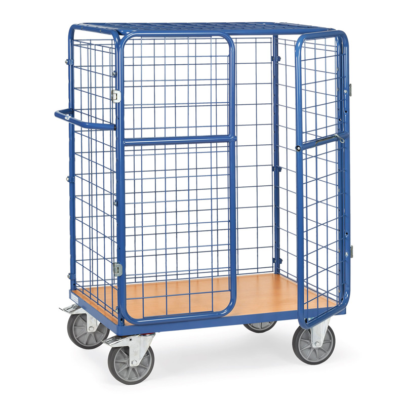 Chariots pour colis à portes battantes et toit - Série 8480