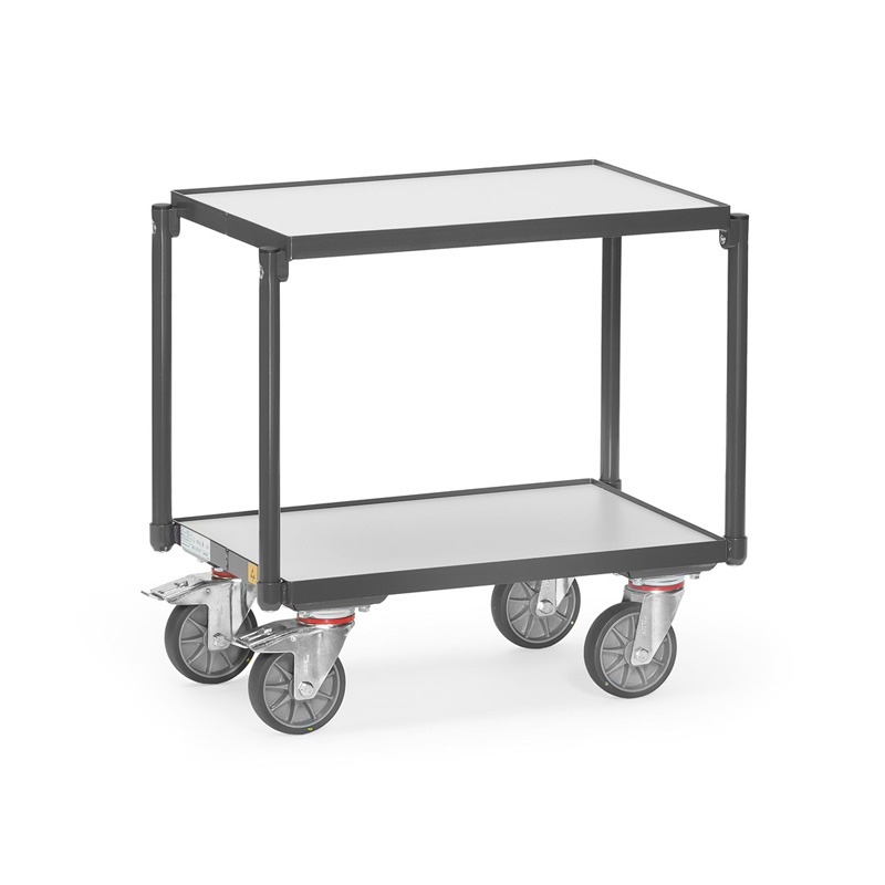 Rouleur de bacs-ESD, 2 plateaux avec rebord - 93540