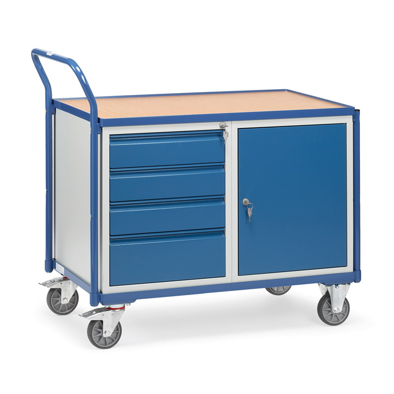 Servantes d'atelier 250 kg 4 tiroirs et 1 placard - 2635