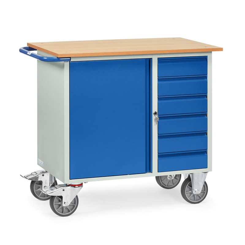 Servantes d'atelier 1 placard et 6 tiroirs - 2450