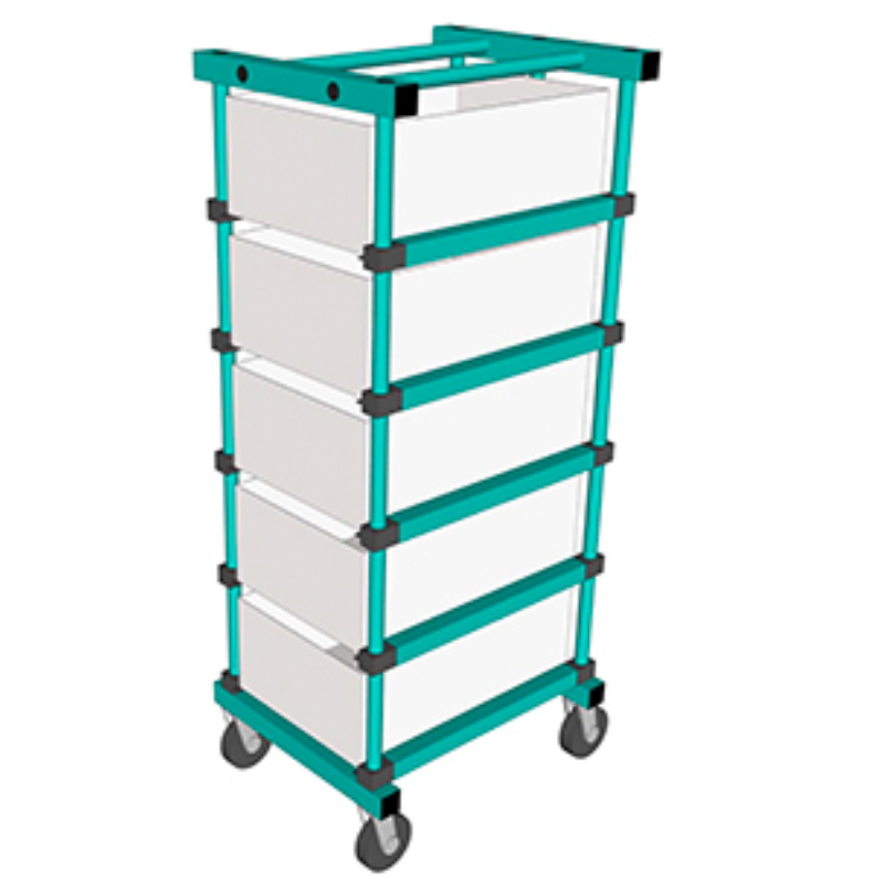 Chariot porte bacs à roues, type Euronorm – Image 4